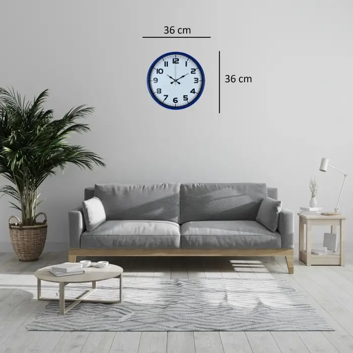 Royal Lacivert 36 Cm Duvar Saati
