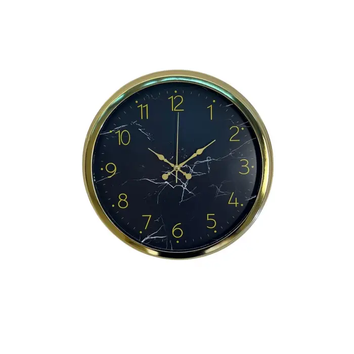 Royal Marble Gold 40 Cm Metal Duvar Saati