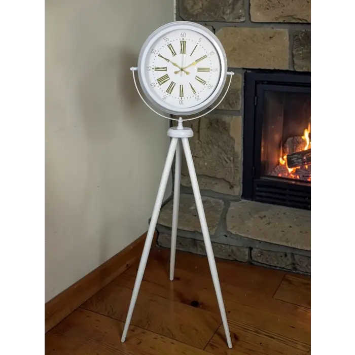 Royal White Gold Roma Rakam Tripod Ayaklı Saat