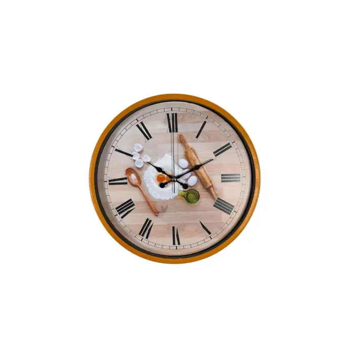 Rustic Kitchen Turuncu 36 Cm Duvar Saati