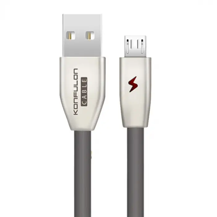 S53 Led Işıklı Micro Usb Kablo 1m 3a - Siyah
