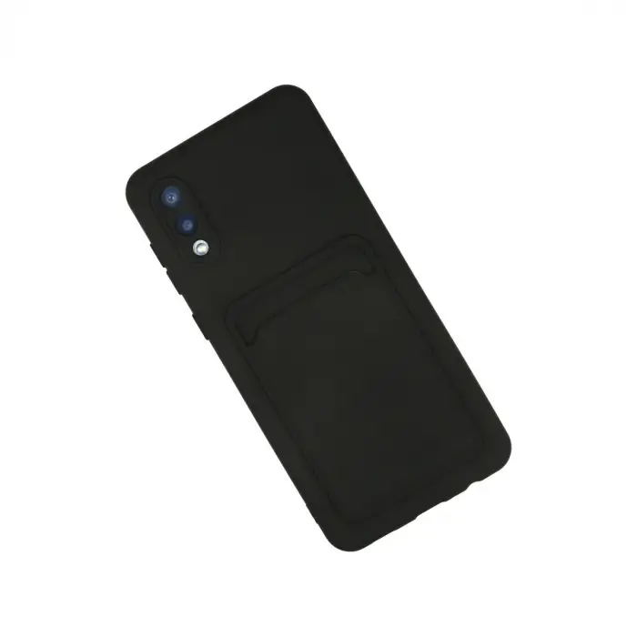 Samsung Galaxy A02 Kılıf Kelvin Kartvizitli Silikon - Siyah