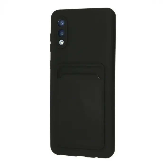 Samsung Galaxy A02 Kılıf Kelvin Kartvizitli Silikon - Siyah