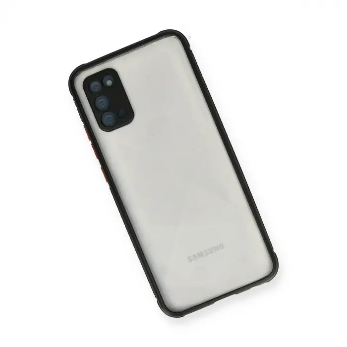 Samsung Galaxy A02s Kılıf Miami Şeffaf Silikon - Siyah