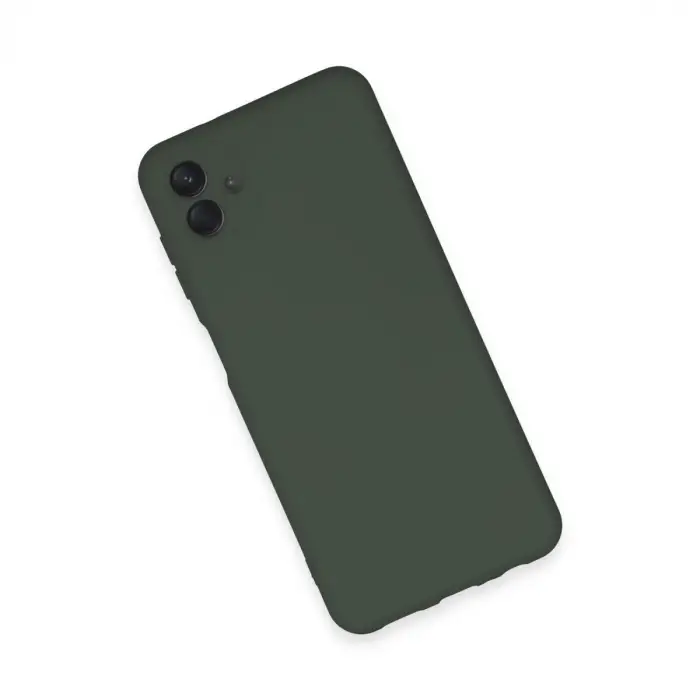 Samsung Galaxy A04e Kılıf Nano İçi Kadife Silikon - Koyu Yeşil
