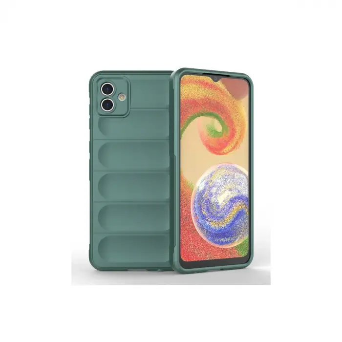 Samsung Galaxy A04e Kılıf Optimum Silikon - Koyu Yeşil