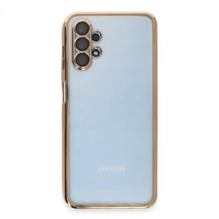 Samsung Galaxy A13 4g Kılıf Razer Lensli Silikon - Gold