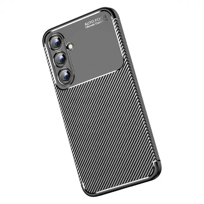 Samsung Galaxy A15 4g Kılıf Auto Focus Karbon Kapak - Siyah