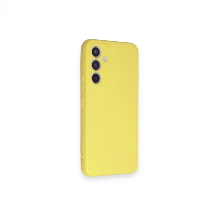 Samsung Galaxy A34 5g Kılıf Nano İçi Kadife Silikon - Sarı