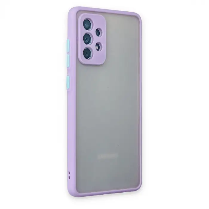Samsung Galaxy A72 Kılıf Montreal Silikon Kapak - Mor