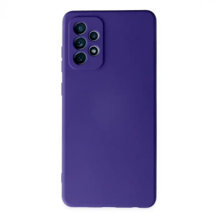 Samsung Galaxy A72 Kılıf Nano İçi Kadife Silikon - Mor