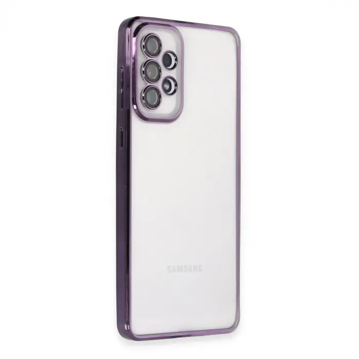 Samsung Galaxy A73 5g Kılıf Razer Lensli Silikon - Mor