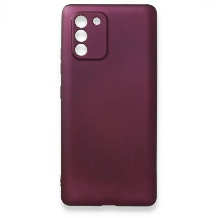 Samsung Galaxy A91 / S10 Lite Kılıf First Silikon - Mürdüm