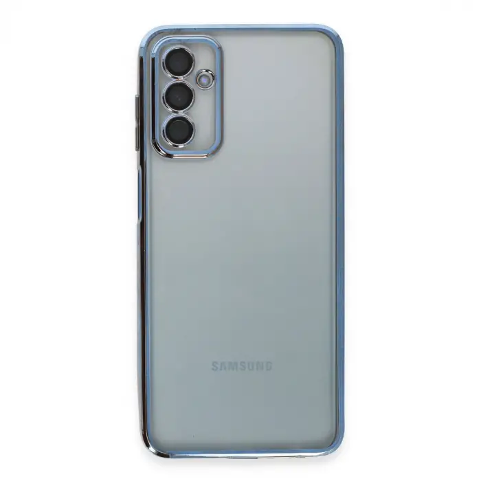 Samsung Galaxy M23 Kılıf Razer Lensli Silikon - Açık Mavi