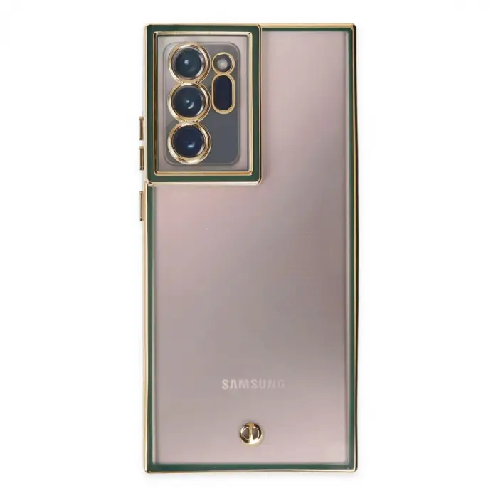 Samsung Galaxy Note 20 Ultra Kılıf Liva Lens Silikon - Yeşil