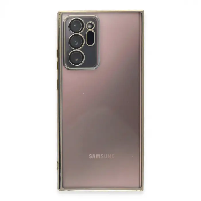 Samsung Galaxy Note 20 Ultra Kılıf Razer Lensli Silikon - Gold