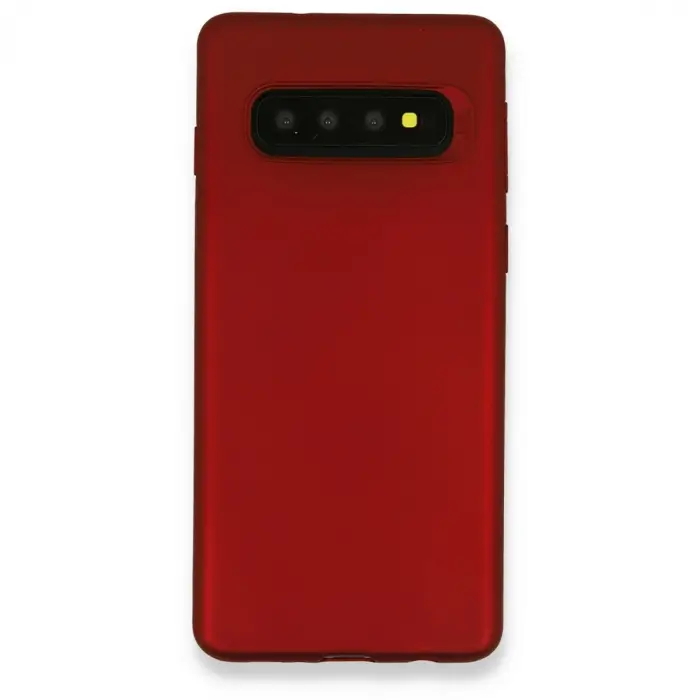 Samsung Galaxy S10 Plus Kılıf First Silikon - Bordo