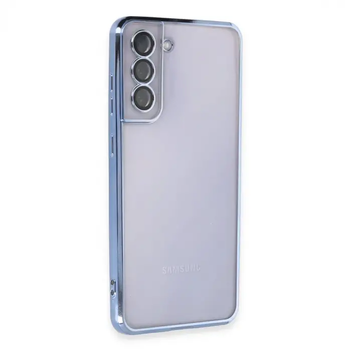 Samsung Galaxy S21 Fe Kılıf Razer Lensli Silikon - Açık Mavi