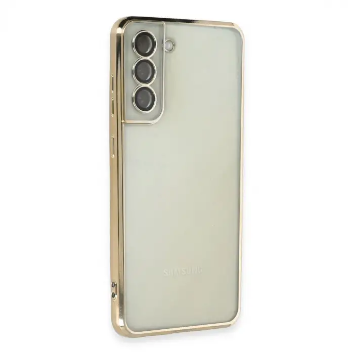 Samsung Galaxy S21 Fe Kılıf Razer Lensli Silikon - Gold