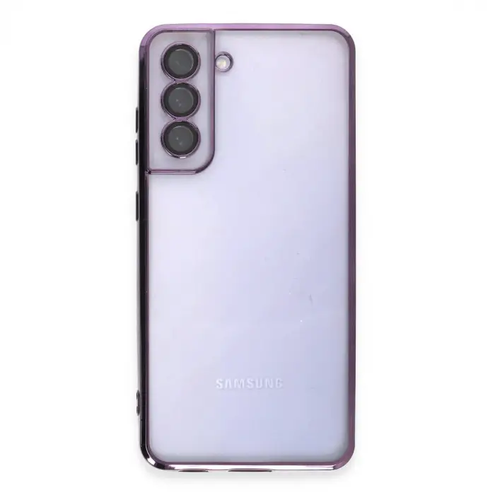 Samsung Galaxy S21 Fe Kılıf Razer Lensli Silikon - Mor
