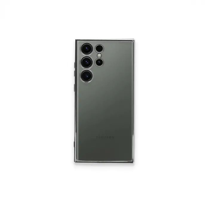 Samsung Galaxy S23 Ultra Kılıf Razer Lensli Silikon - Gümüş