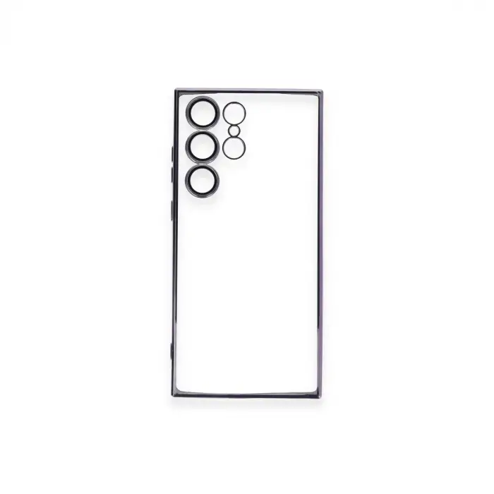 Samsung Galaxy S23 Ultra Kılıf Razer Lensli Silikon - Mor