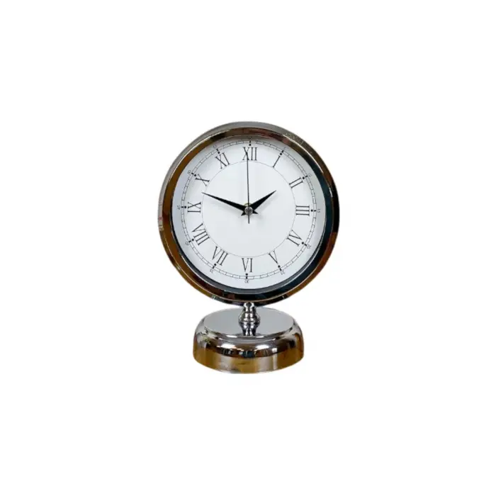 Sılver Classic Aura 25 x 20 Cm Metal Krom Masa Saati