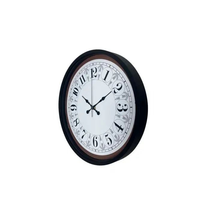Siyah Motifli 36 Cm Duvar Saati