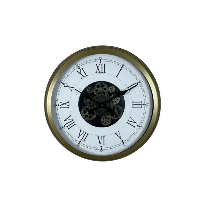 Vintage Roma Rakamlı 60 Cm Çarklı Duvar Saati