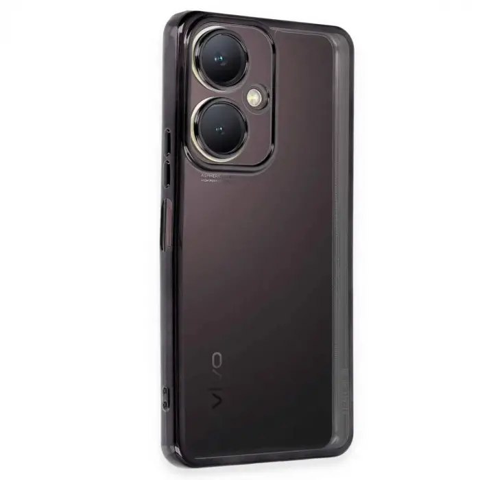 Vivo Y27 Kılıf Razer Lensli Silikon - Siyah