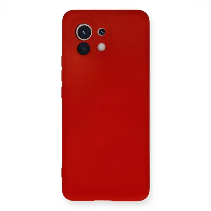 Xiaomi Mi 11 Kılıf Nano İçi Kadife Silikon - Kırmızı