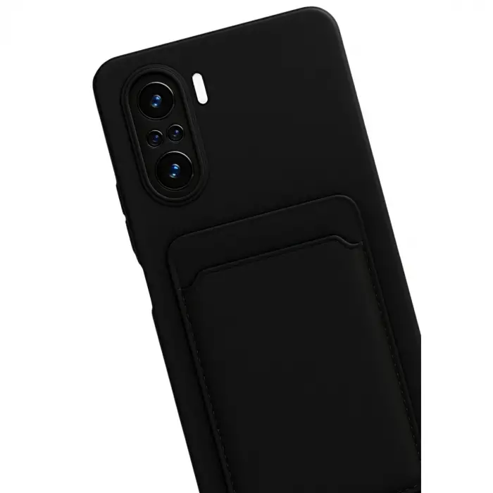 Xiaomi Mi 11i Kılıf Kelvin Kartvizitli Silikon - Siyah