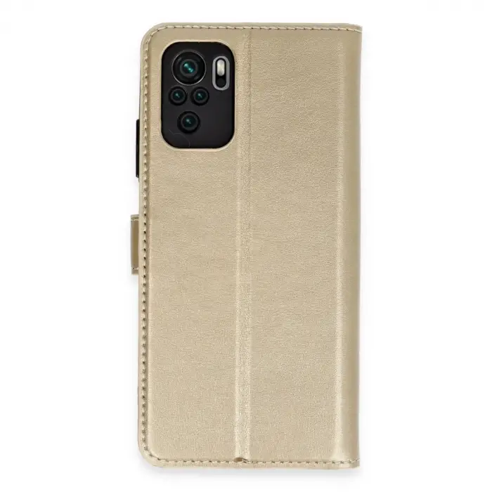 Xiaomi Mi Note 10 Trend S Plus Kapaklı Kılıf - Gold