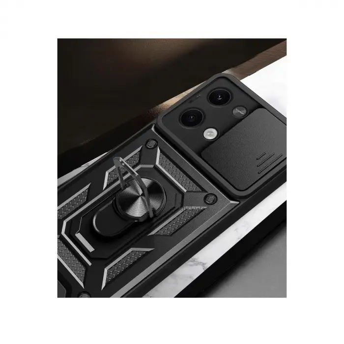 Xiaomi Poco X6 Kılıf Pars Lens Yüzüklü Silikon - Yeşil