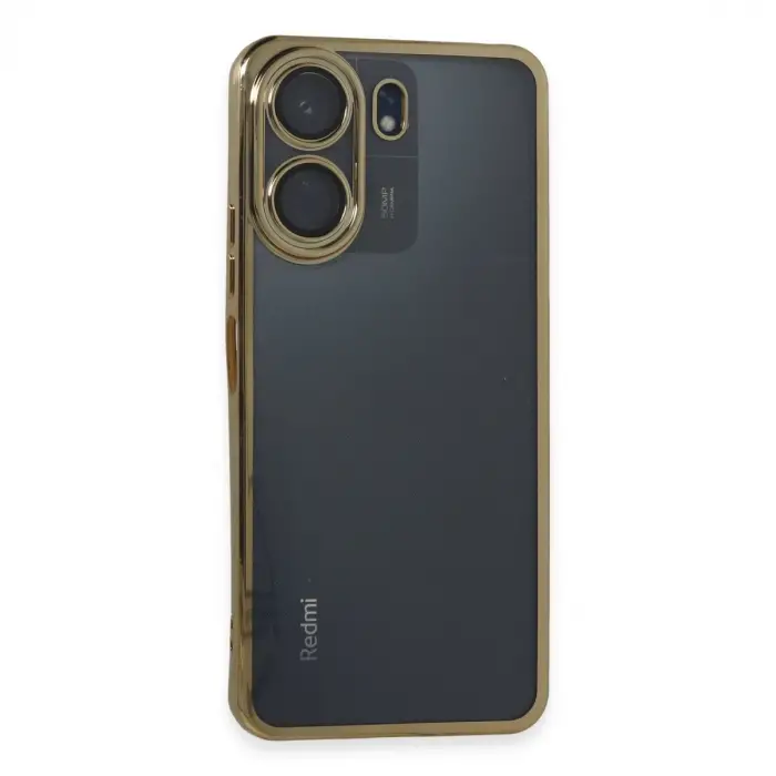 Xiaomi Redmi 13c Kılıf Razer Lensli Silikon - Gold