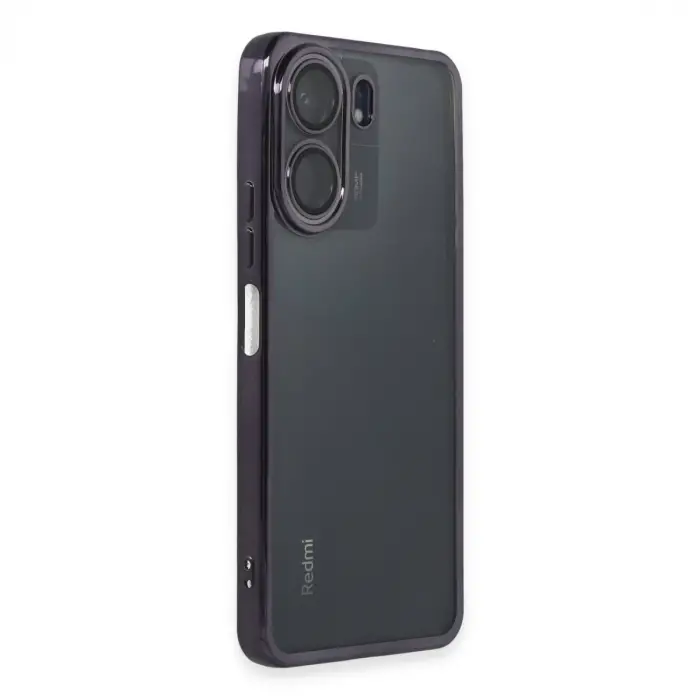Xiaomi Redmi 13c Kılıf Razer Lensli Silikon - Mor