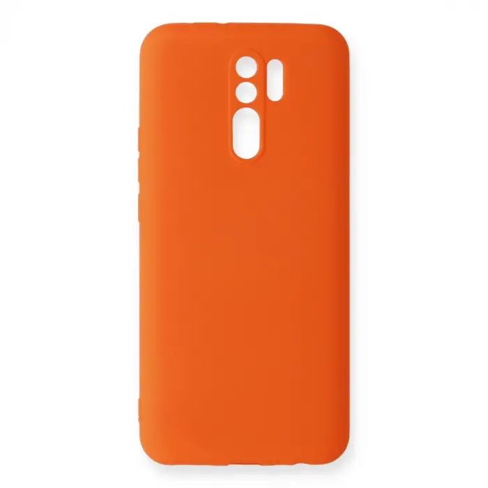 Xiaomi Redmi 9 Kılıf Nano İçi Kadife Silikon - Turuncu