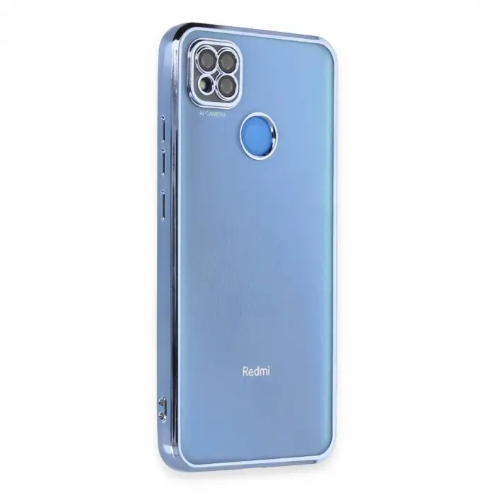 Xiaomi Redmi 9c Kılıf Razer Lensli Silikon - Açık Mavi