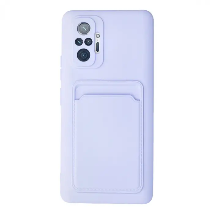 Xiaomi Redmi Note 10 Pro Kılıf Kelvin Kartvizitli Silikon - Lila