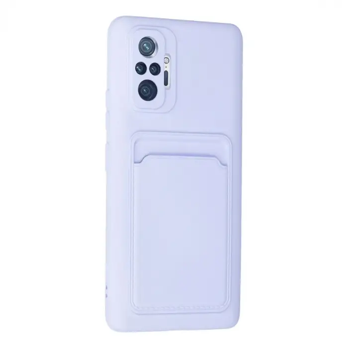 Xiaomi Redmi Note 10 Pro Kılıf Kelvin Kartvizitli Silikon - Lila