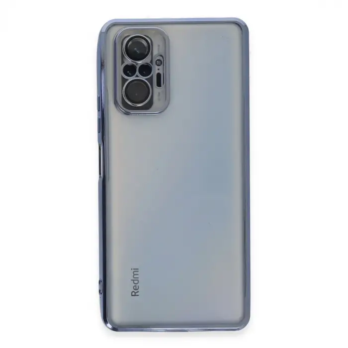 Xiaomi Redmi Note 10 Pro Kılıf Razer Lensli Silikon - Açık Mavi