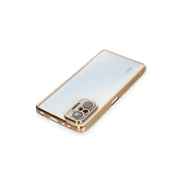 Xiaomi Redmi Note 10 Pro Kılıf Razer Lensli Silikon - Gold