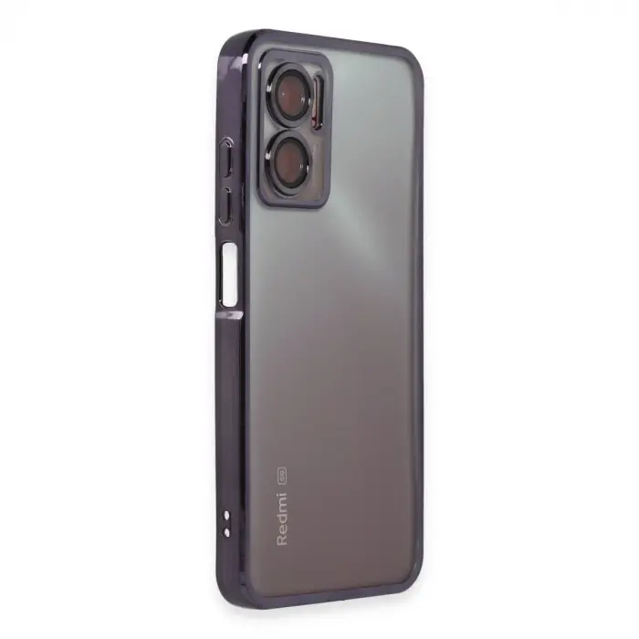 Xiaomi Redmi Note 11e Kılıf Razer Lensli Silikon - Mor