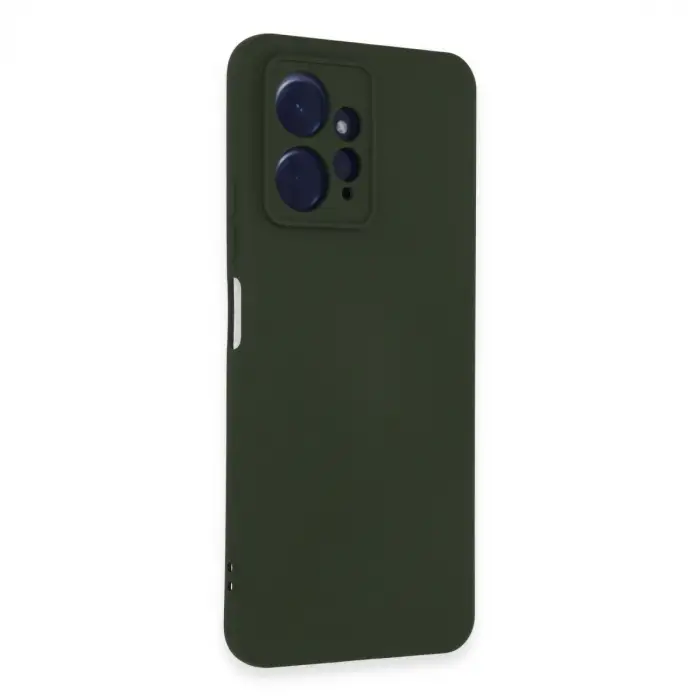 Xiaomi Redmi Note 12 4g Kılıf Nano İçi Kadife Silikon - Koyu Yeşil