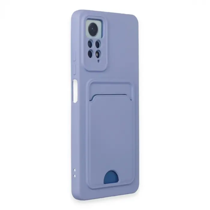 Xiaomi Redmi Note 12 Pro 4g Kılıf Kelvin Kartvizitli Silikon - Lila
