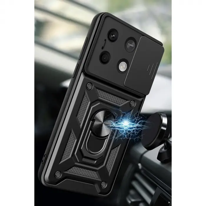 Xiaomi Redmi Note 13 4g Kılıf Pars Lens Yüzüklü Silikon - Lacivert