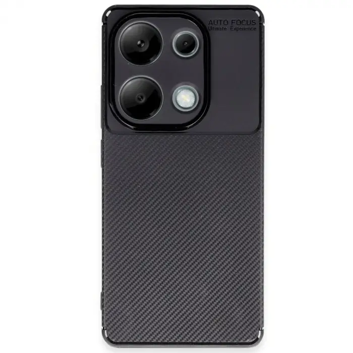 Xiaomi Redmi Note 13 Pro 4g Kılıf Auto Focus Karbon Kapak - Siyah