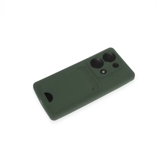 Xiaomi Redmi Note 13 Pro 4g Kılıf Kelvin Kartvizitli Silikon - Koyu Yeşil