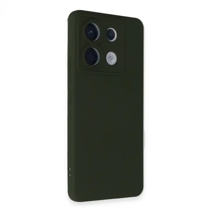 Xiaomi Redmi Note 13 Pro 5g Kılıf Nano İçi Kadife Silikon - Koyu Yeşil