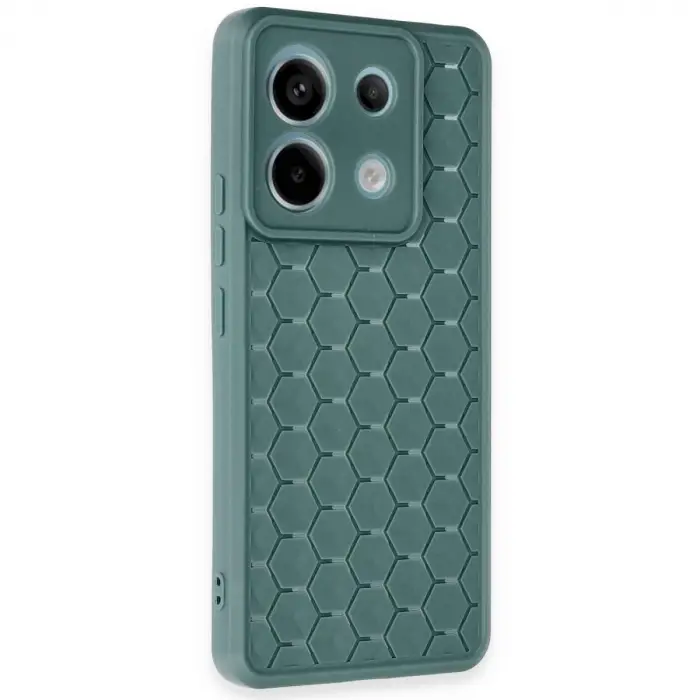 Xiaomi Redmi Note 13 Pro 5g Kılıf Petek Silikon Kapak - Koyu Yeşil